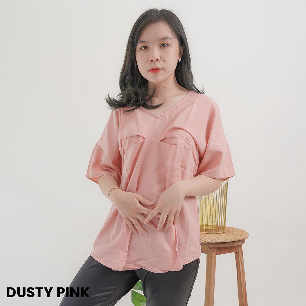 Blouse Atasan Wanita Katun Vneck Fairy