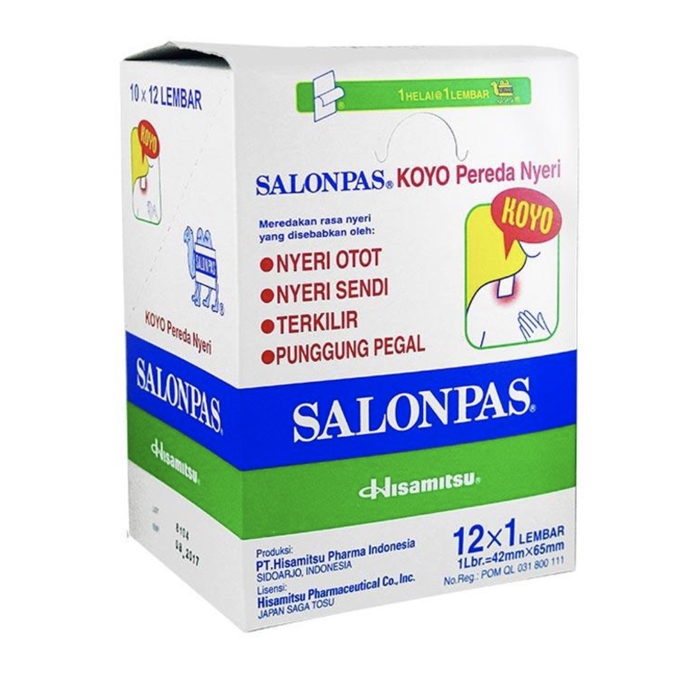 Salonpas Pereda Nyeri Koyo [10 x 12 lembar/ Box]