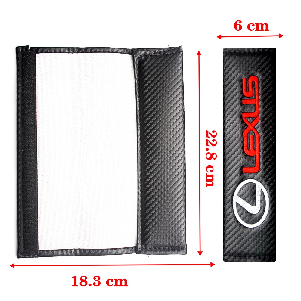 2pcs Cover Sabuk Pengaman Mobil Bahan Carbon Fiber Untuk Lexus Lexus IS250 IS300 RX330 RX350 Ct200h