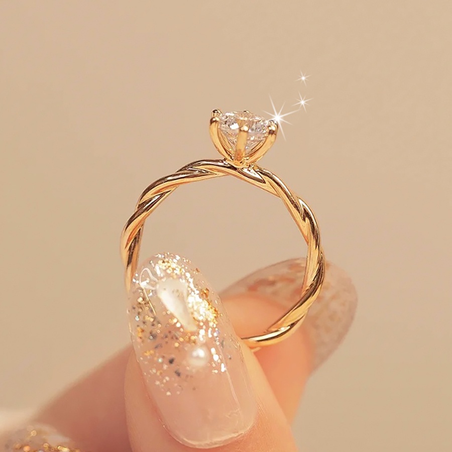 Cincin Bahan S925 Silver Adjustable Untuk Wanita