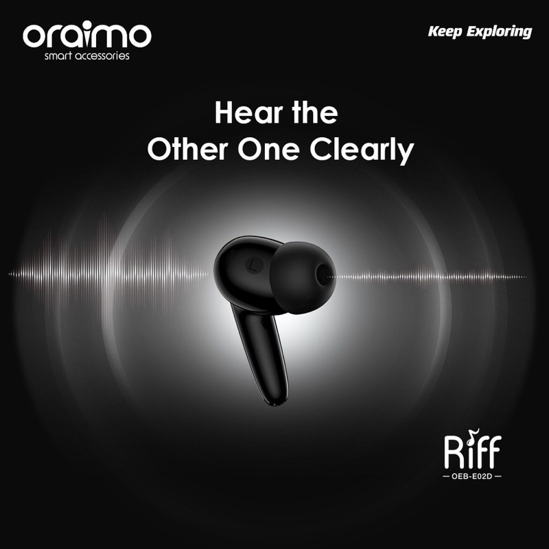 Oraimo OEB-E02D Riff TWS Bluetooth Earphone v5.0 Wireless Handsfree Headset - Garansi 1 Tahun