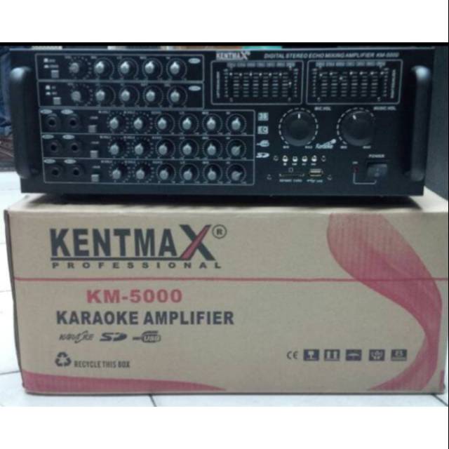 POWER MIXER AMPLIFIER  KENMAX KM 5000 POWER AMPLIFIER KENTMAX 6 CHANEL AMPLIFIER MIXER 6 CHANEL ASLI