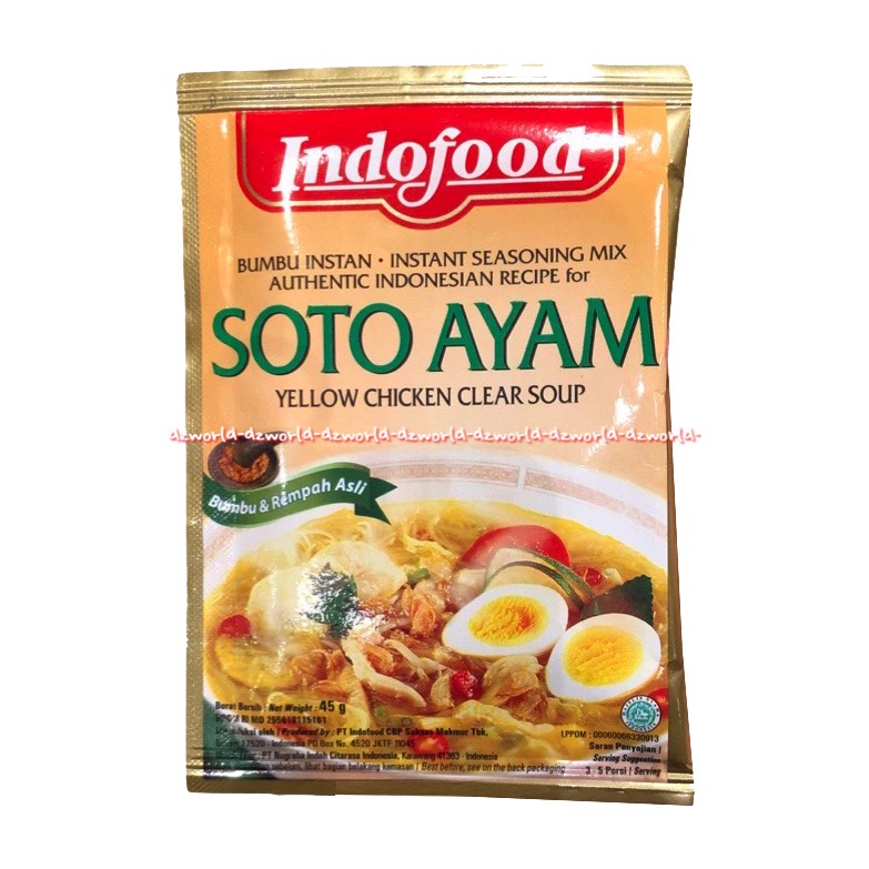 Indofood Soto Ayam Kare Curry Gulai Opor Ayam 45gr Bumbu Instan Masakan Indonesia Indo Food Yellow Chicken Clear Soup Instant Seasoning