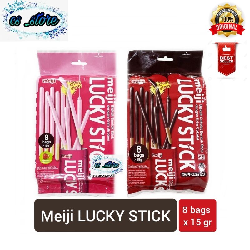 

Meiji Lucky Stick Family Pack Biskuit 120 gr ( 8 bags x 15 gr )