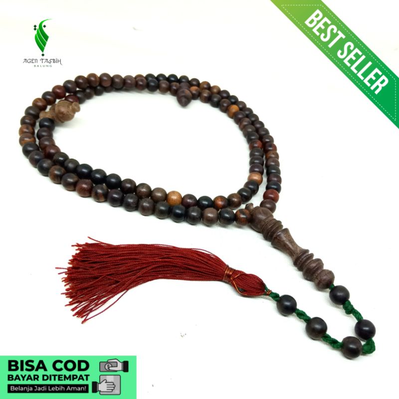 Tasbih 99 Butir Kayu Sonokeling Size 6mm ORIGINAL!!