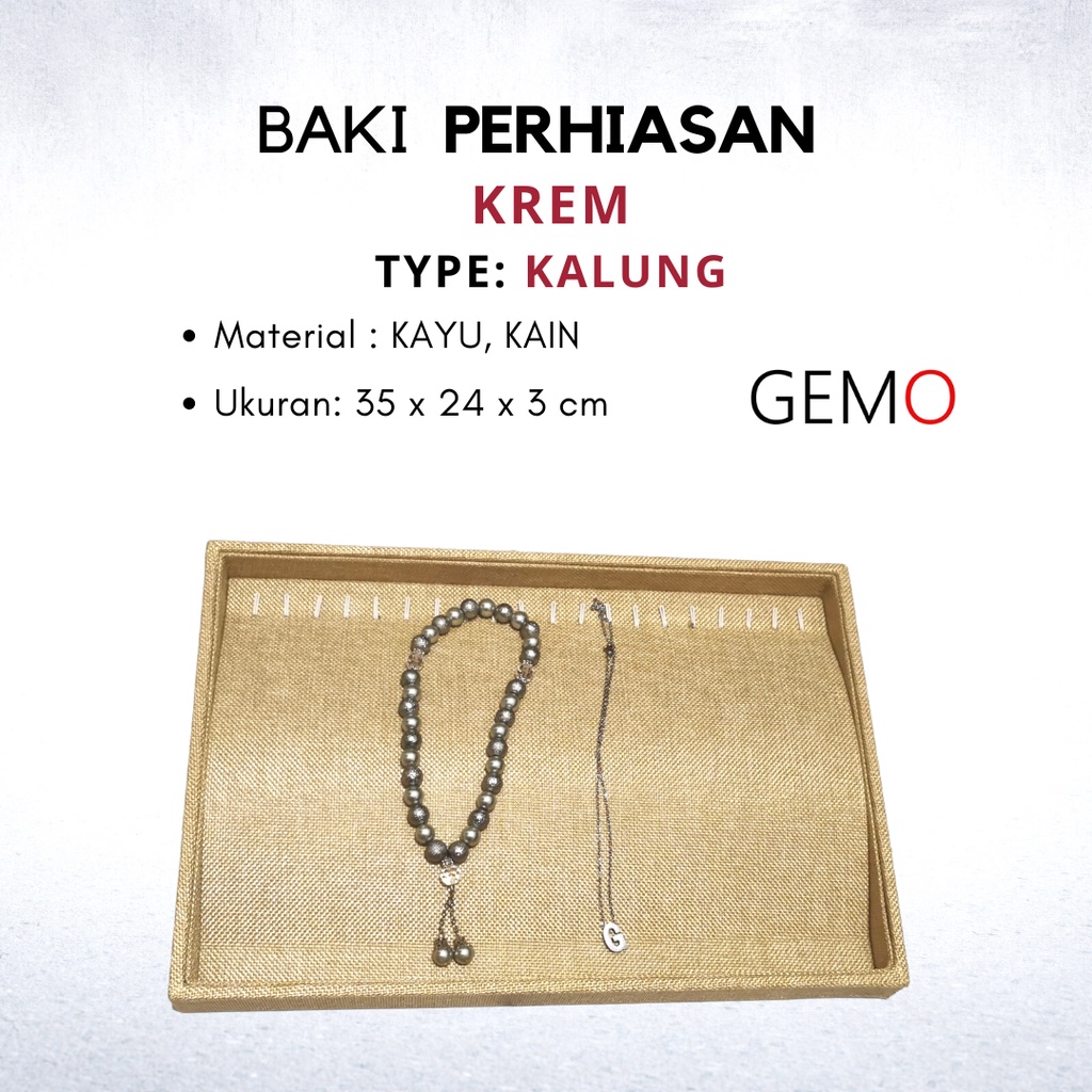 Baki Nampan Lapis Kain Display Perhiasan Permata Mewah / Nampan Tray Alat Peraga Jewelry Set Tempat menaruh Kotak Cincin Gelang Liontin Anting Kalung Lucu Unik Murah untuk  Etalase Toko Emas Berlian Mewah / Permata Berharga juga bisa untuk Box Seserahan