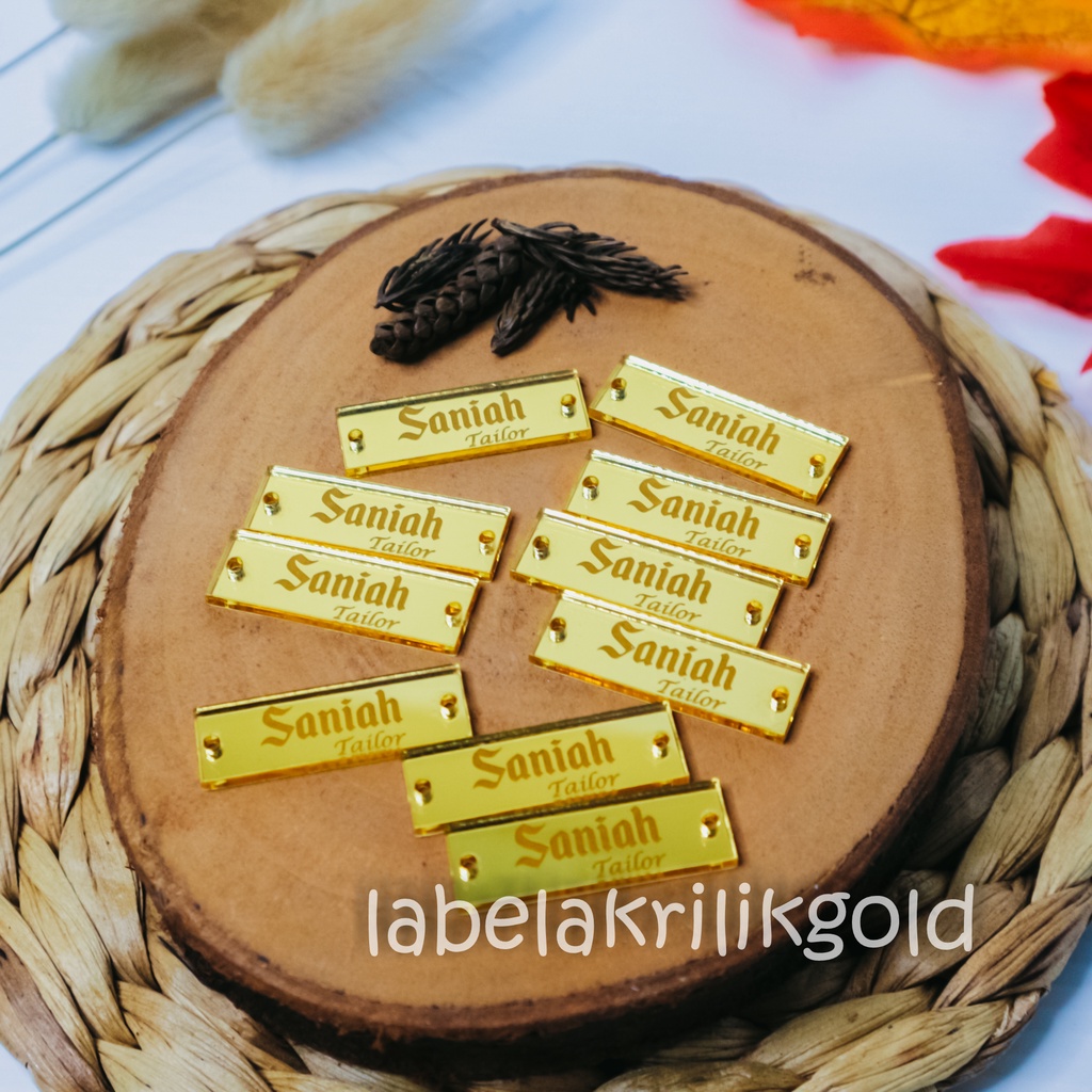 

label hijab | label baju | label akrilik | custom label | label jilbab | label cutting | label kekinian