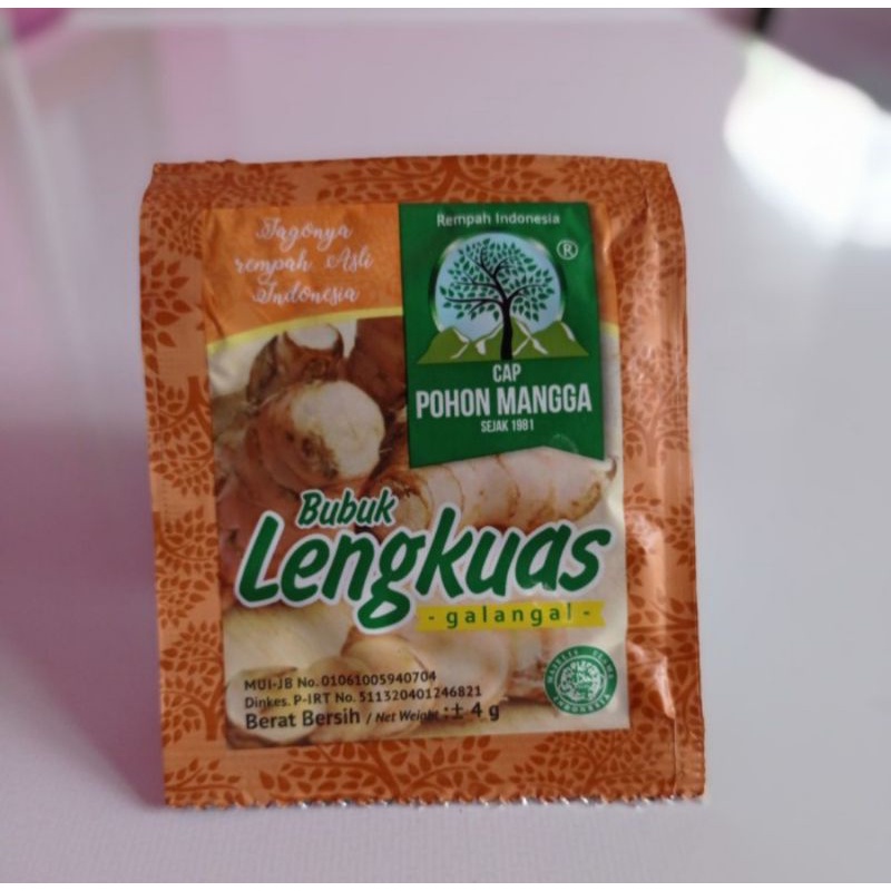 

MOOJOK-Bumbu Instan Lengkuas Bubuk Cap Pohon Mangga 4Gr Praktis