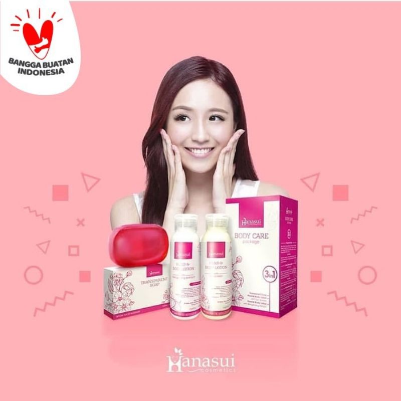 HANASUI BODY CARE 3 IN 1 LOTION [BPOM] MENCERAHKAN KULIT SECARA CEPAT