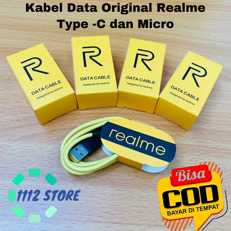 Kabel Data Realme Vooc Fast Charging - kabel data micro fast dan kabel data Type C fast - Realme