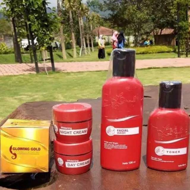 HEMAT Paket Glowing 1(Paket Basic+Glowing Gold Gel) LC BEAUTY CREAM KF SKIN CARE KFSKIN