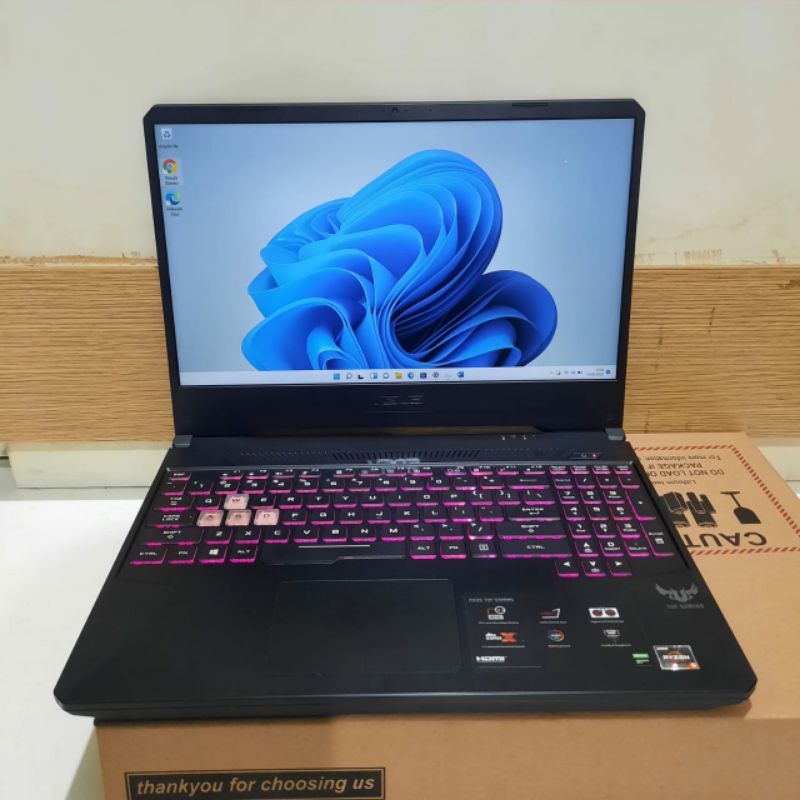 LAPTOP ASUS TUF FX505DD AMD RYZEN 5 - 3550H VGA NVIDIA GEFORCE GTX 1050 RAM 8 HDD 1TB SSD 128GB