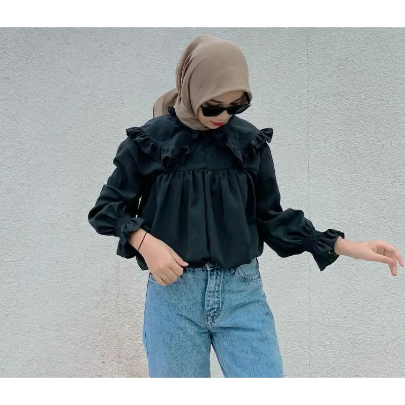 korean blouse/top wanita/blouse korean looks