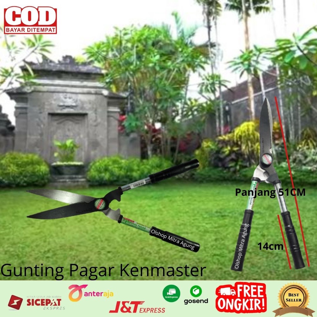 Gunting Pagar Rumput Model Kenmaster 2 Tangan Gagang Besi