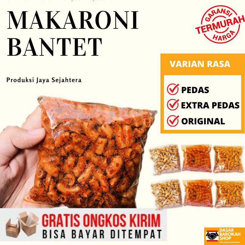 

MAKARONI BANTET ASLI BUATAN ORANG TASIKMALAYA, MACARONI BANTAT 1 PCS ISI 75GRAM TERENAK ENAK MANTAP