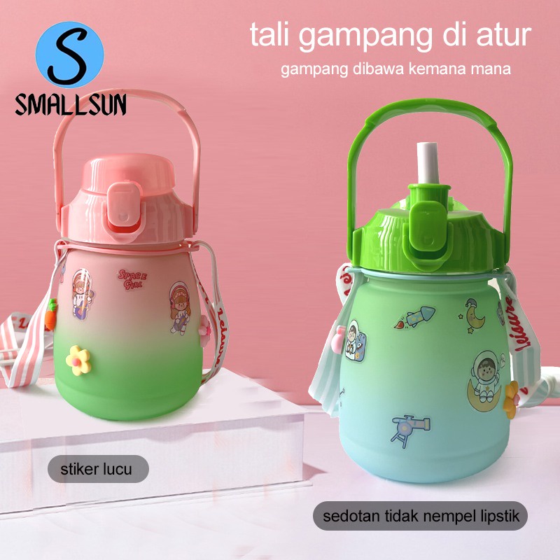 Botol Minum VIRAL GEMOY 1,3 Liter  FREE STIKER 2D Gradiasi / rainbow kekinian Pastel Motivasi Anak Sekolah Olahraga