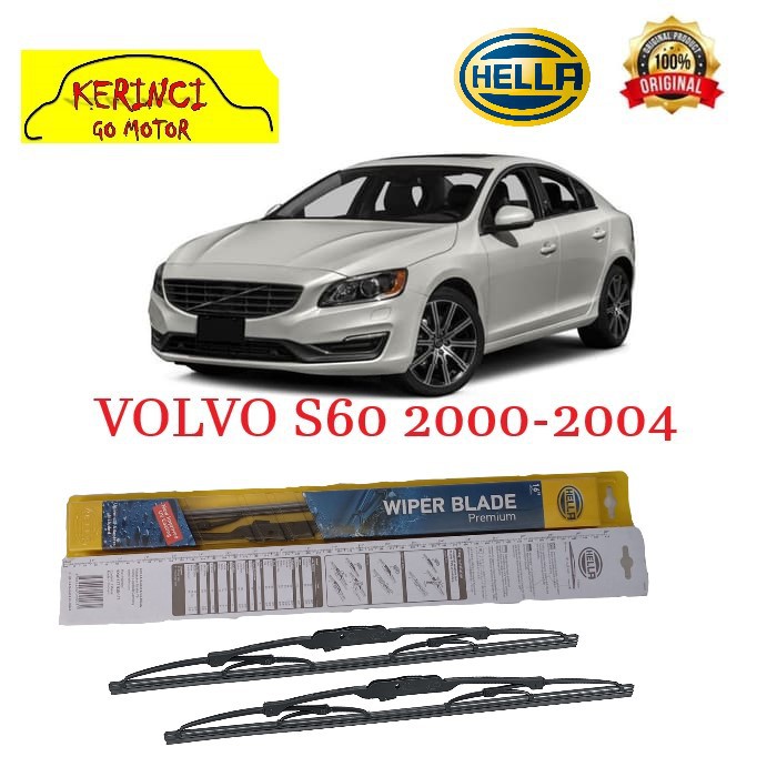 WIPER VOLVO S60 2000-2004 HELLA PREMIUM 24&quot; &amp; 20&quot; SEPASANG WIPER