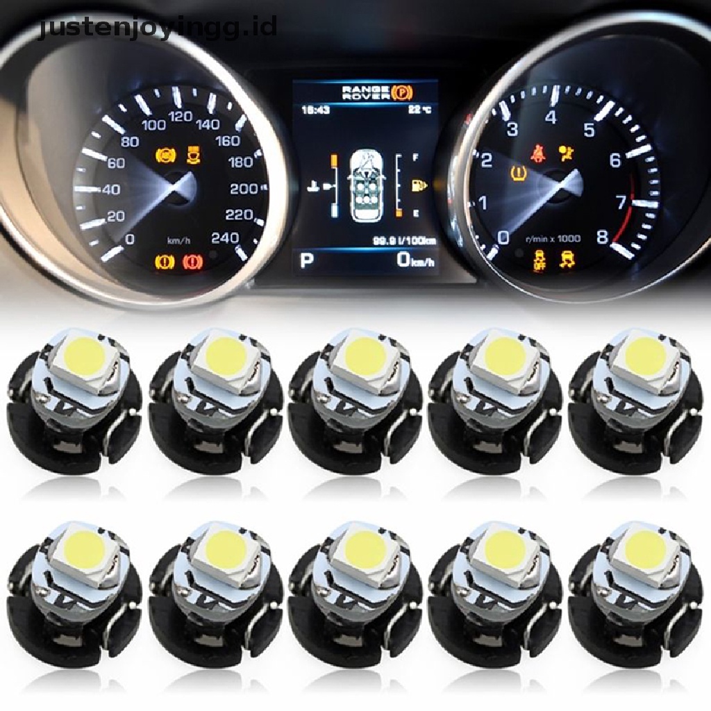 // justenjoyingg.id // 10Pcs T3 SMD Led Neo Wedge Car Dash Gauge Instrument Cluster Bulbs Light White  ~