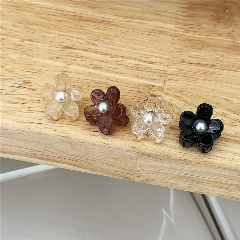 Agustinina Flower Hair Claw Lucu Wanita Korea Mutiara Hadiah Jepit Rambut