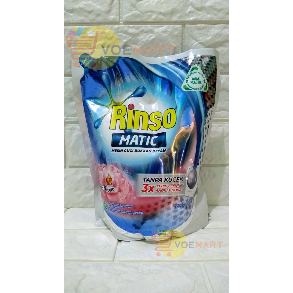 Deterjen Cair Rinso Matic Mesin Cuci Bukaan Depan 1.6 Liter