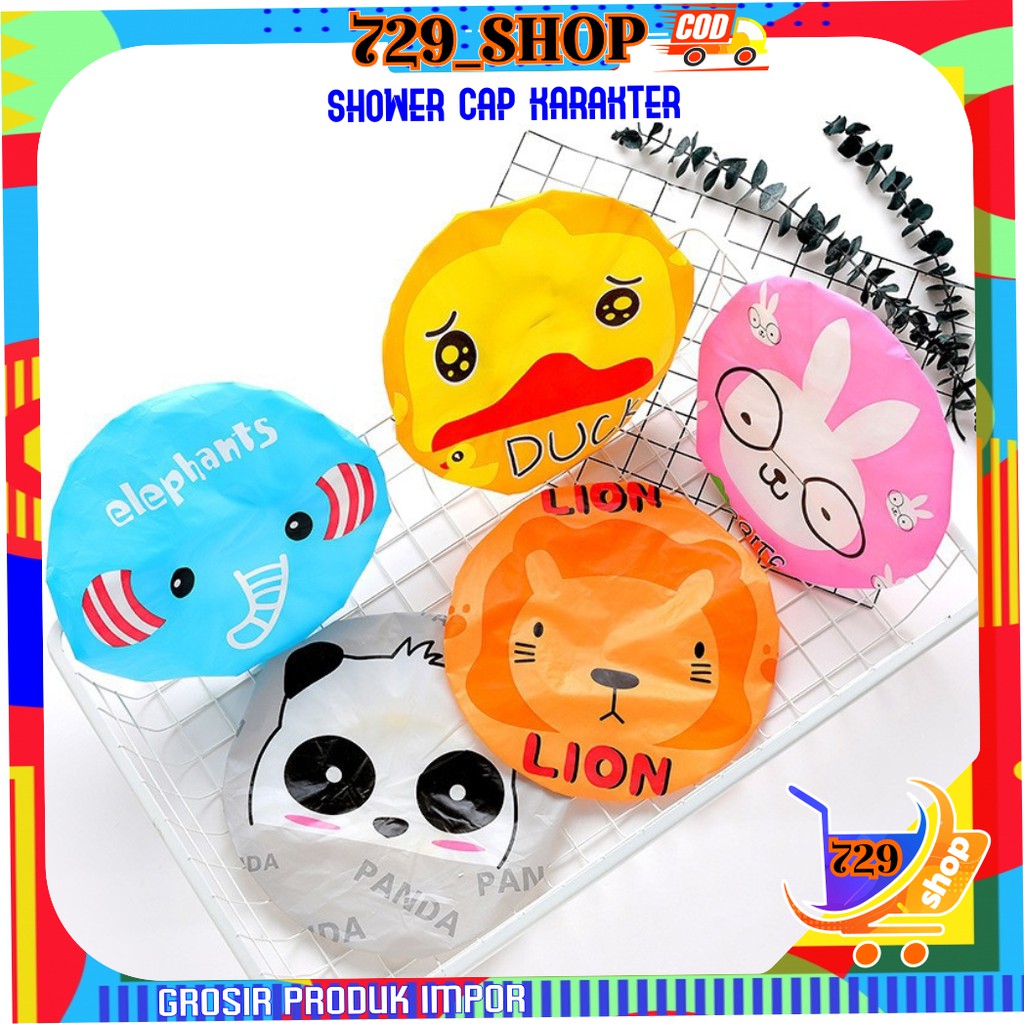 Shower Cap Karakter Korean Style Import Best Seller