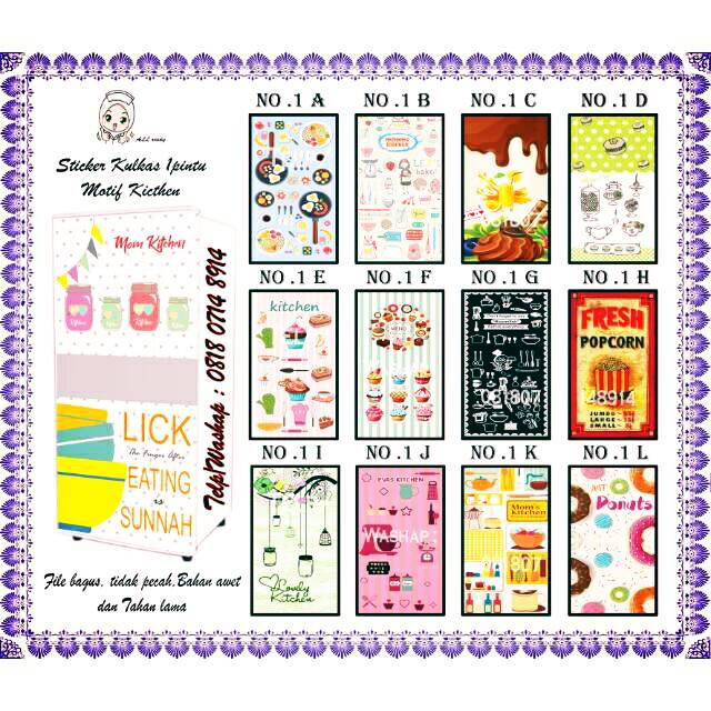 Sticker model kitchen natural set