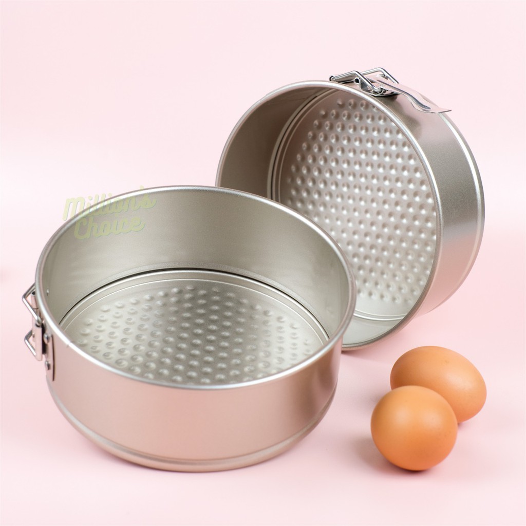 Loyang Bulat tinggi / round baking pan / round pan / loyang bulat / loyang cheesecake 6.5 cm  gold