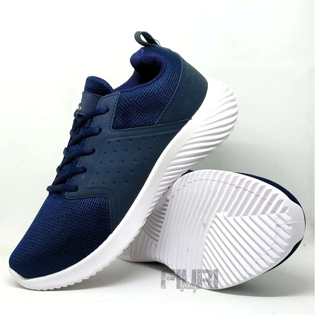 FIURI - Ando Original - DERRICK 38-43 Biru - Sepatu Sneakers Pria - Sepatu Olahraga Pria - Sepatu Knit Rajut Pria - Sepatu Jogging Pria - Sepatu Sport - Sepatu Slip On Pria - Sepatu Cowok