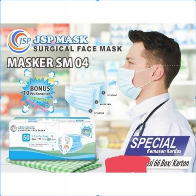 Masker Jsp mask-free 10 konektor masker