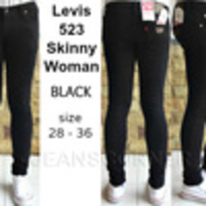 Celana Wanita Jeans Cewek Murah Merk LEVIS 523 SKINNY WOMAN HITAM