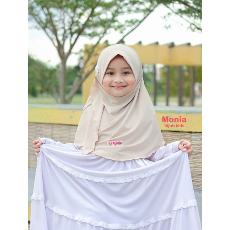 Yara Hijab by Monia Hijab Kids Light Mocca MLXL | Hijab Anak Terlaris