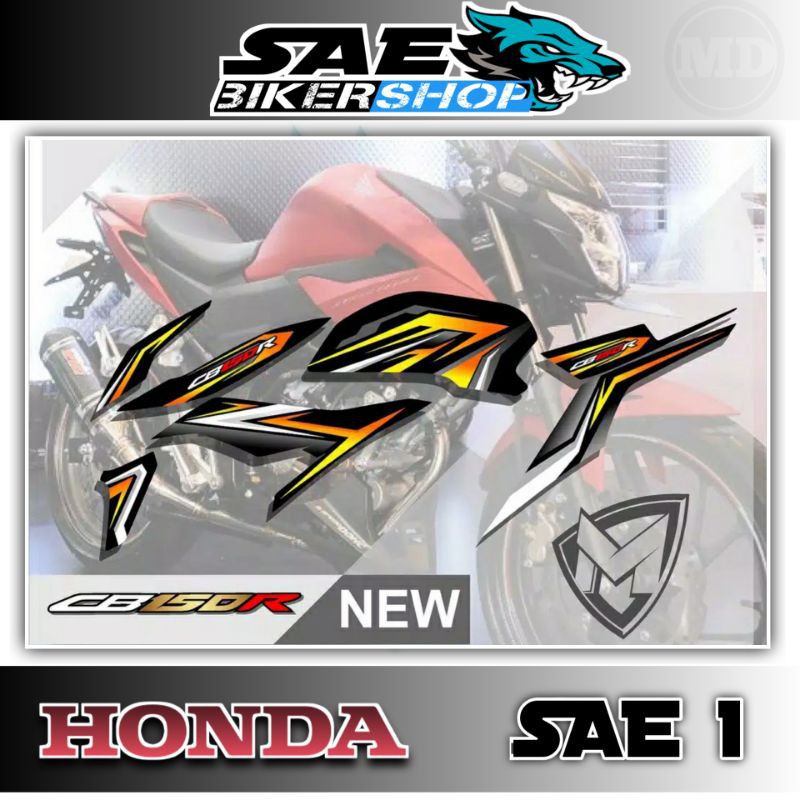 STRIPING STICKER STIKER ALL NEW CB150R GRAFIS GOLD SAE 1