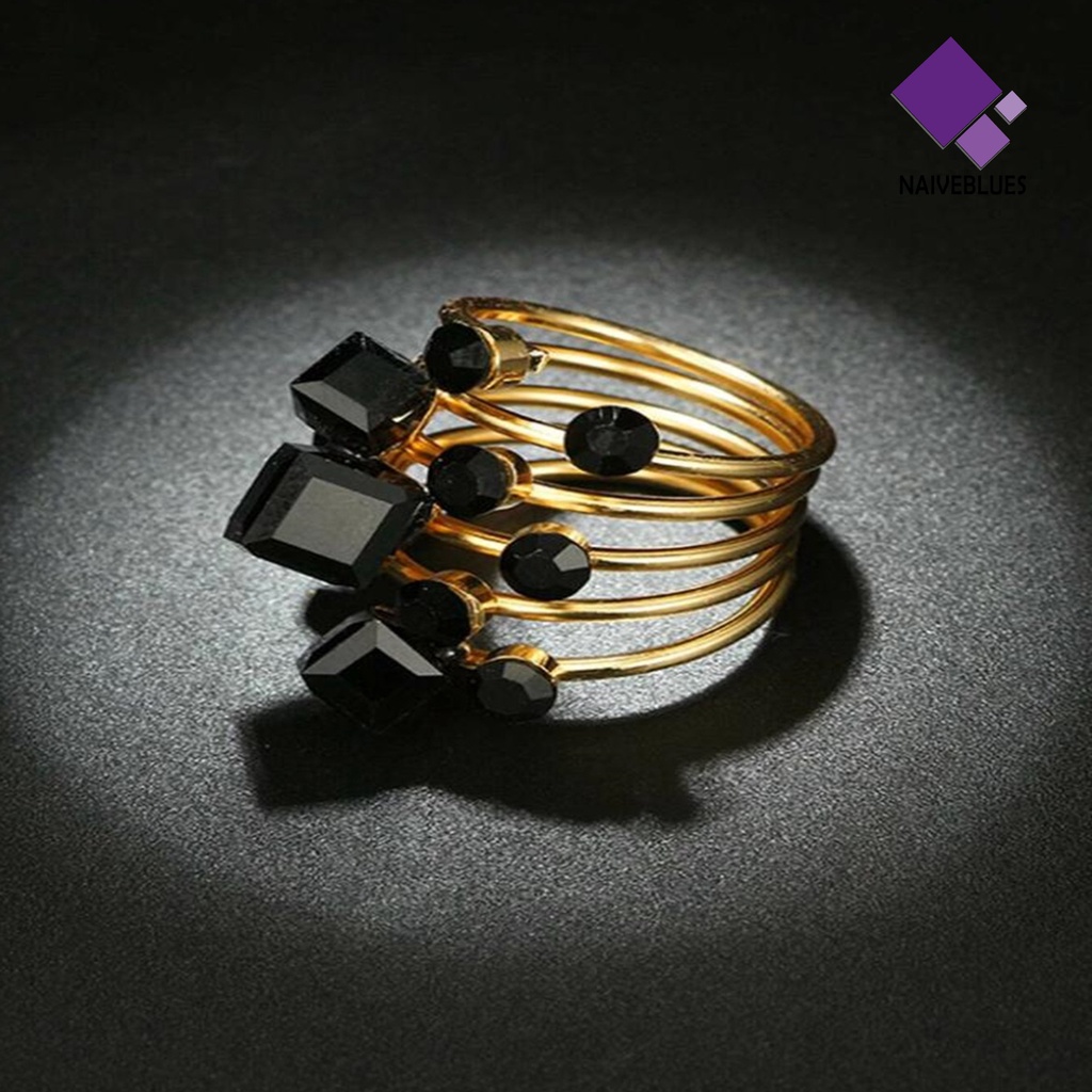 Naiveblue Cincin Alloy Adjustable Hias Mutiara Imitasi Untuk Wanita