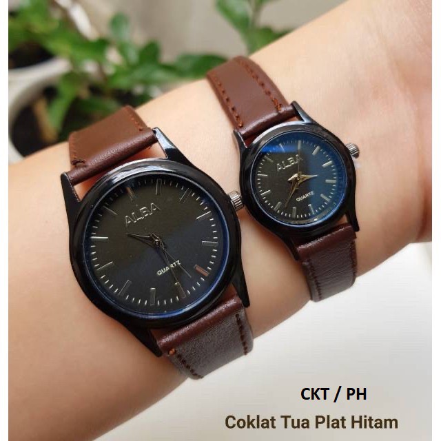 WBS ✅COD JAM TANGAN COUPLE ALBA VINTAGE CASUAL GROSIR IMPORT KULIT PREMIUM ANALOG PRIA WANITA PASANGAN TERBARU ANAK REMAJA MURAH PREMIUM AL008 /C9/C10-4