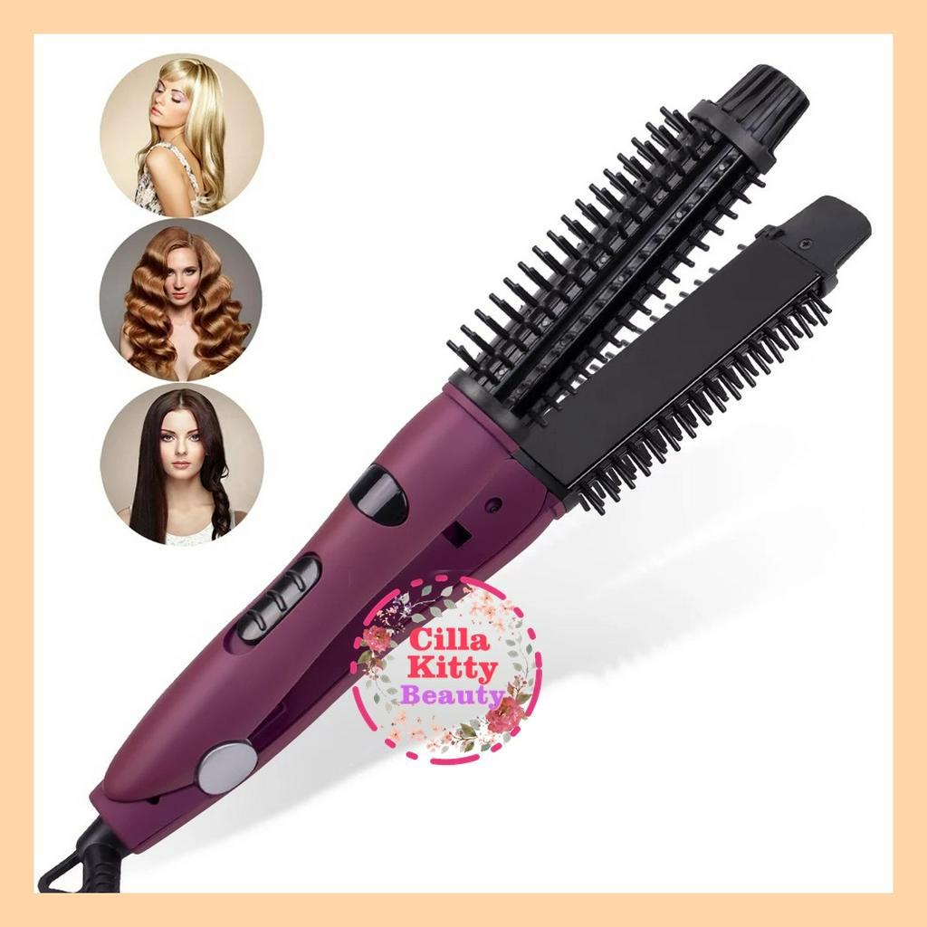 CKB CATOKAN RAMBUT ORIGINAL / REPIT 2IN1 INSTYLER UNGU / BRUSH IRON CURLY HAIR