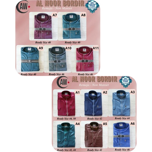 GAMIS / JUBAH REMAJA AL NOOR BORDIR