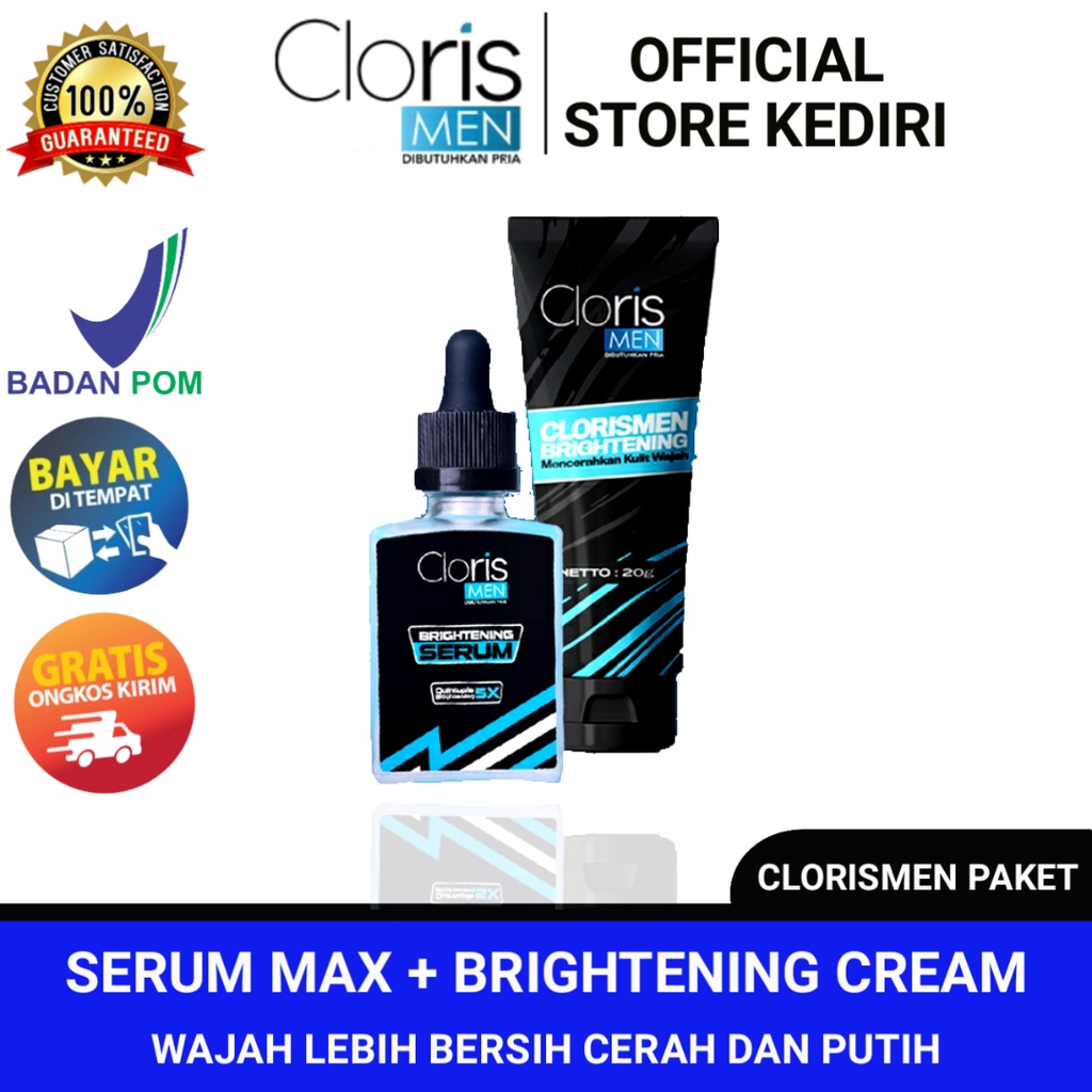 Jual Paket Clorismen Brightening Cream & Serum Wajah Pria Untuk ...