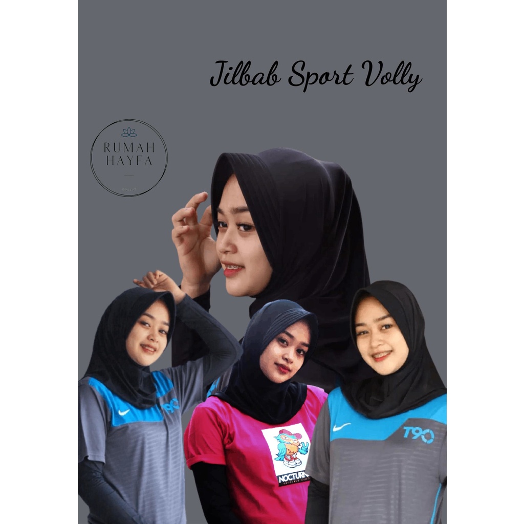 HAYFA - Jilbab Sport Olah Raga Jogging Simpel Adem Nyaman Dan Murah Hijab Instan Volly Ringan Tidak Terawang Kerudung Jogging No Nerawang Ga Bikin Gerah Bahan Lembut Surabaya Pekalongan Jakarta