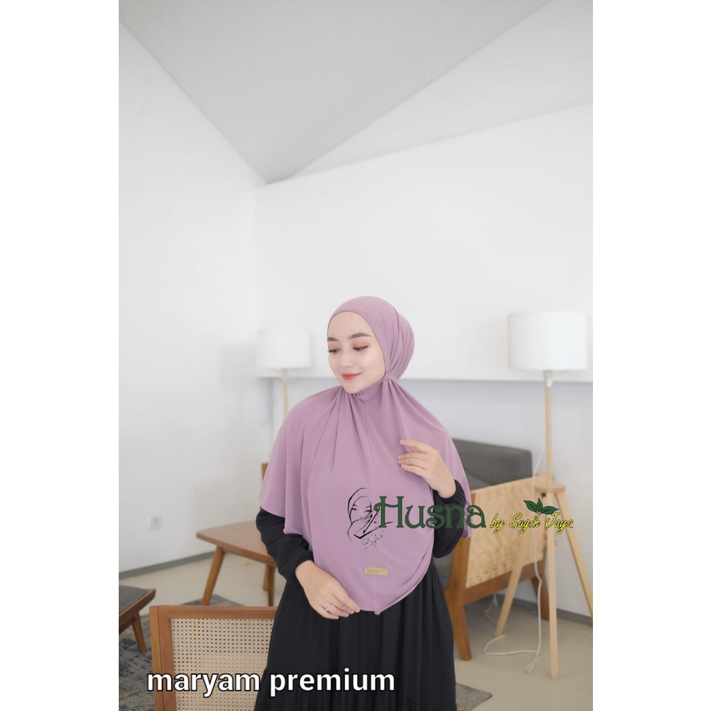 Husna Bergo Maryam Jersey Tali Premium  Size L