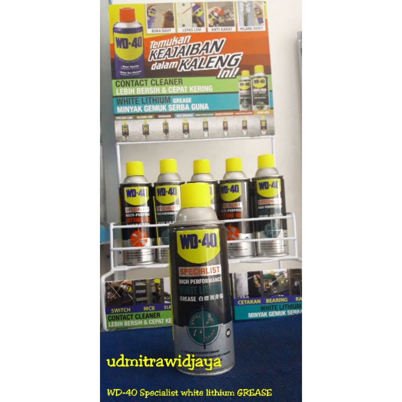 WD 40 WD40 WD-40 Specialist white lithium grease spray tahan panas Grease semprot pelumas bearing