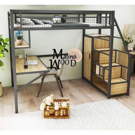 LF-02 Loft Bed besi dipan divan minimalis variasi set kamar