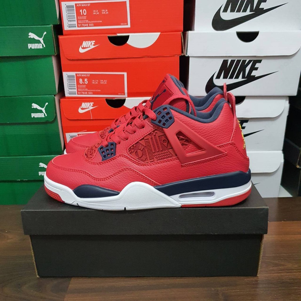 red and gold jordan 4