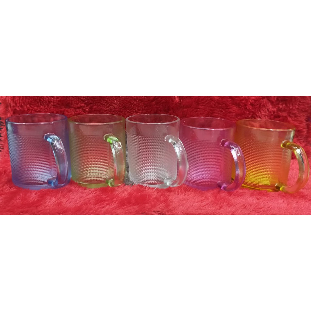 Gelas Kaca Warna - Warni