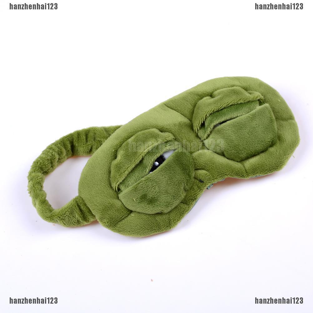 Penutup Mata Desain Kodok Sedih 3D Lucu Untuk Tidur
