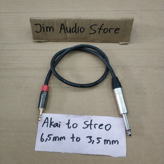 Kabel audio canare 50cm akai 6,5mm to stereo 3,5mm / akai to aux