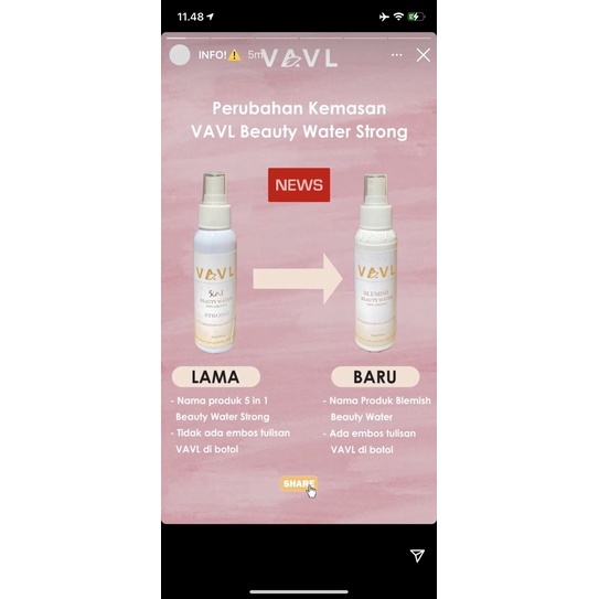 VAVL BEAUTY WATER &amp; BEAUTY STRONG BY VIGHTNE BPOM ORIGINAL BY VIRGINY VIVALENTINE