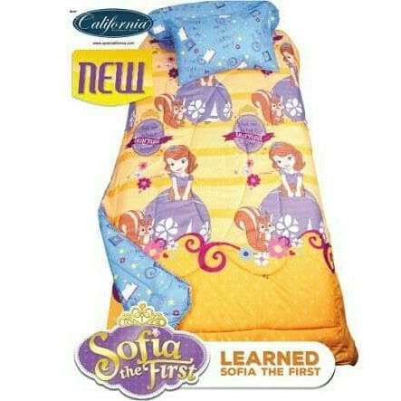 BEDCOVER CALIFORNIA SOFIA LEARNED SINGLE 120 No.3 BED COVER DISNEY NEW