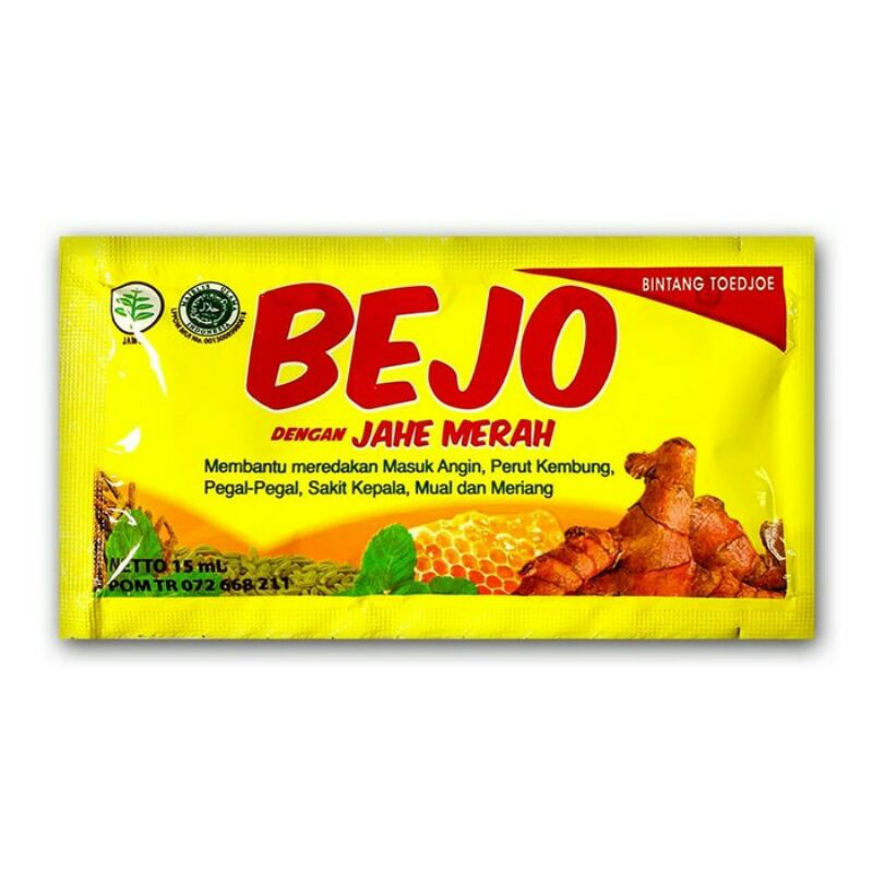 

Bintang toedjoe bejo masuk angin bintang tujuh jahe merah 15ml/sachet