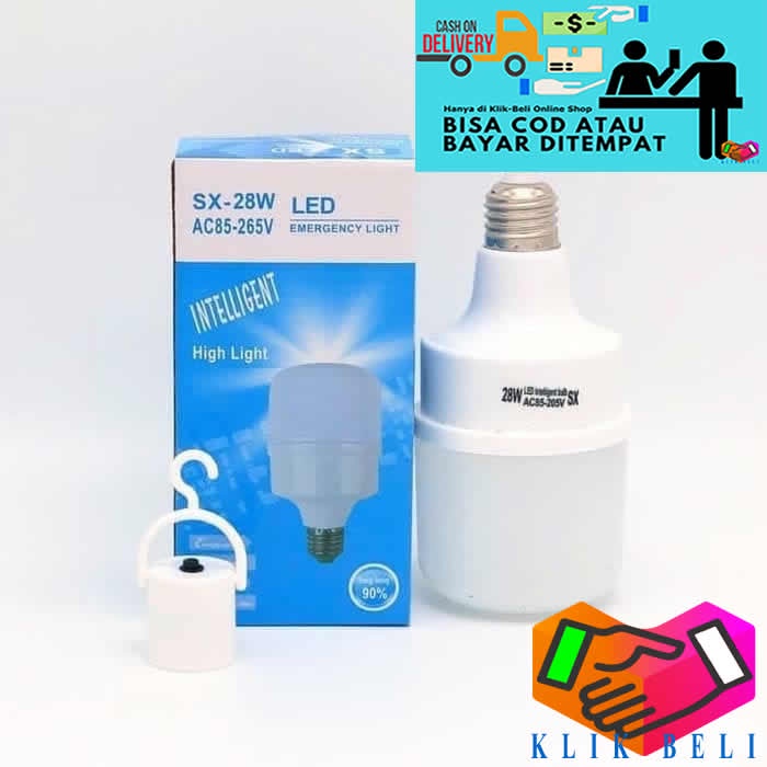 SX-28W Bohlam Lampu Emergency LED Otomatis Sentuh Nyala Mati 28 Watt