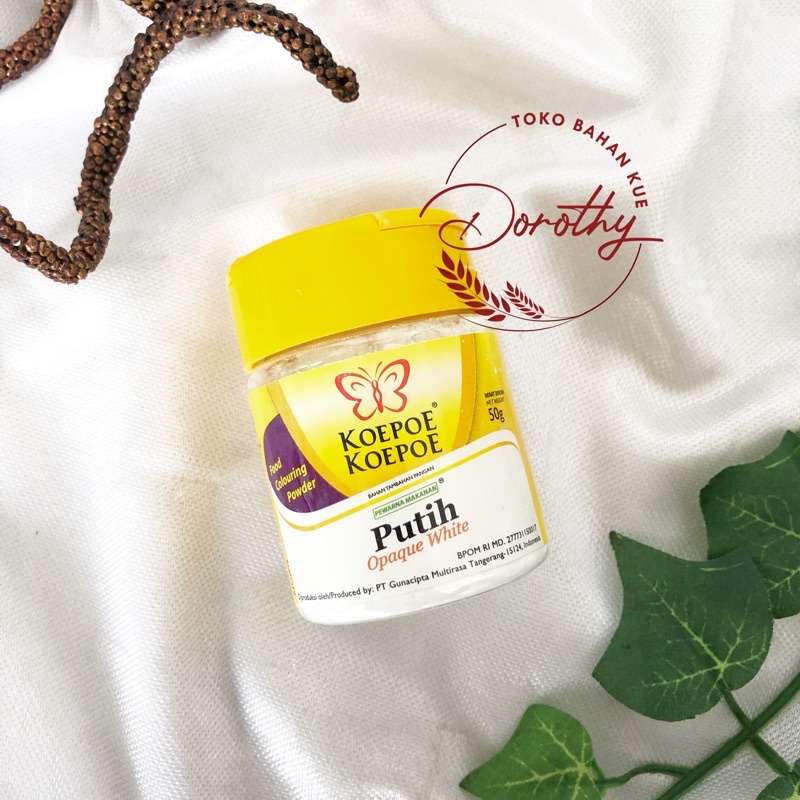 

KOEPOE OPAQUE WHITE PEWARNA MAKANAN PUTIH 50 GRAM